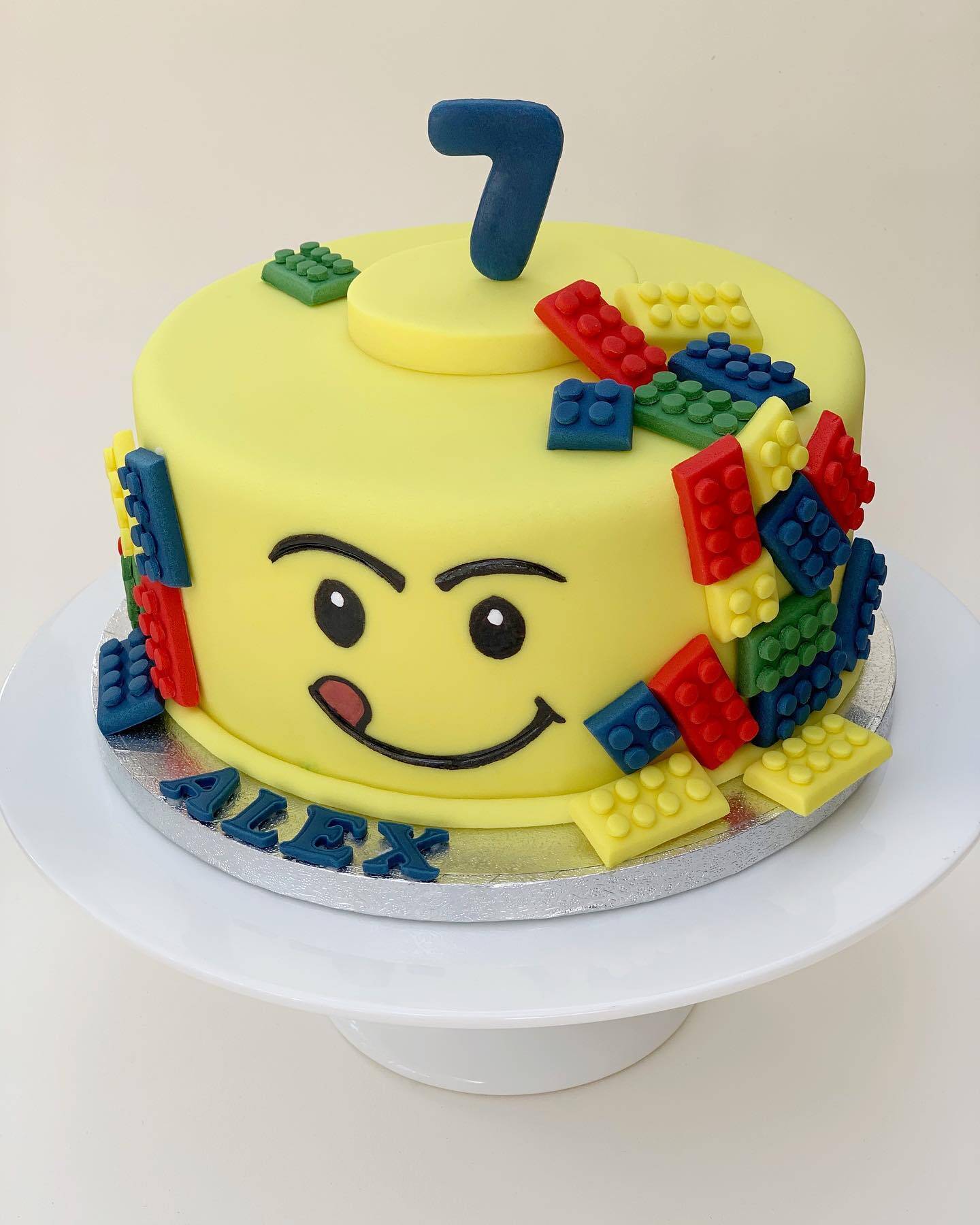 Lego cake, vanilla sponge and Nutella buttercream