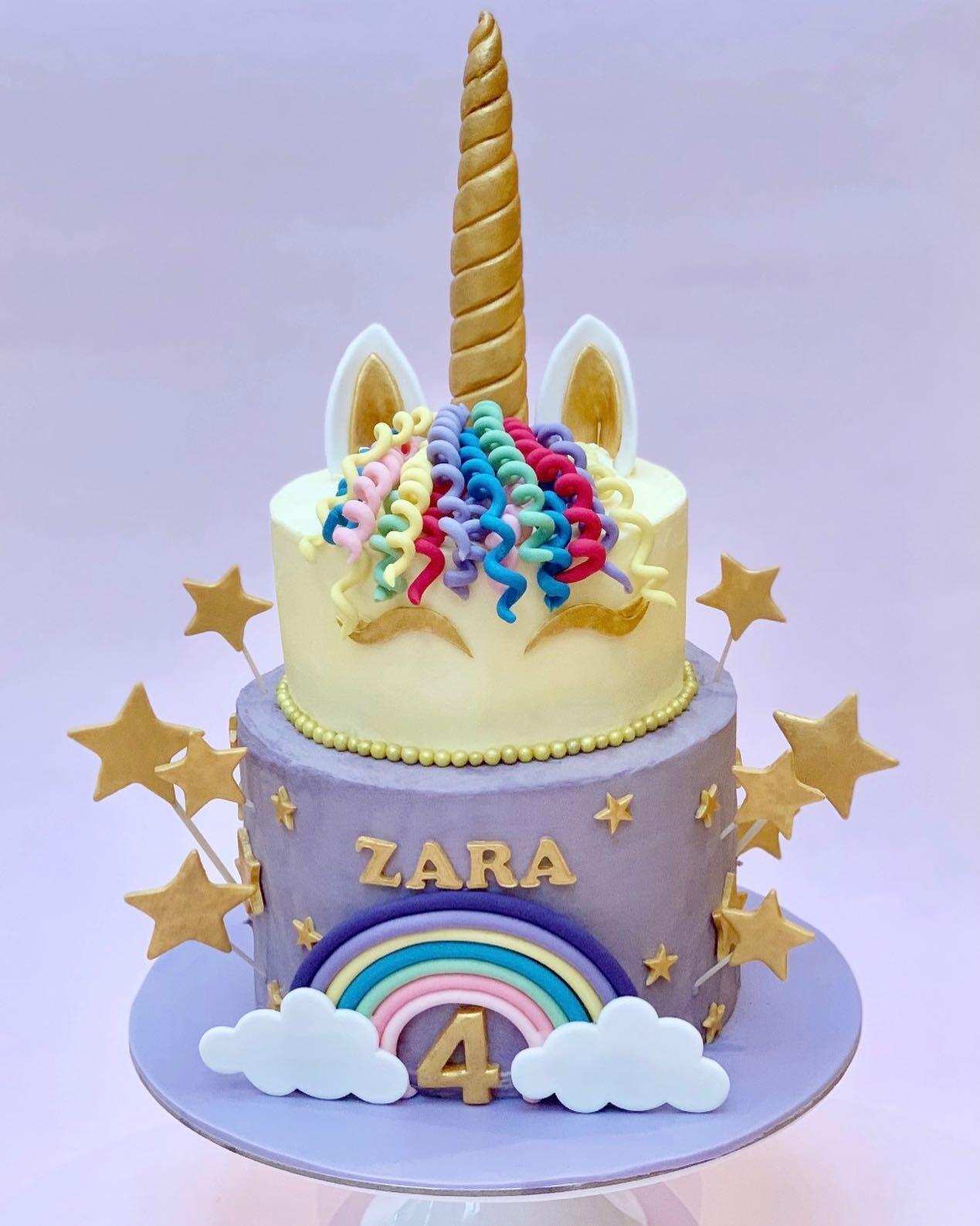 Unicorn Cake with Stars