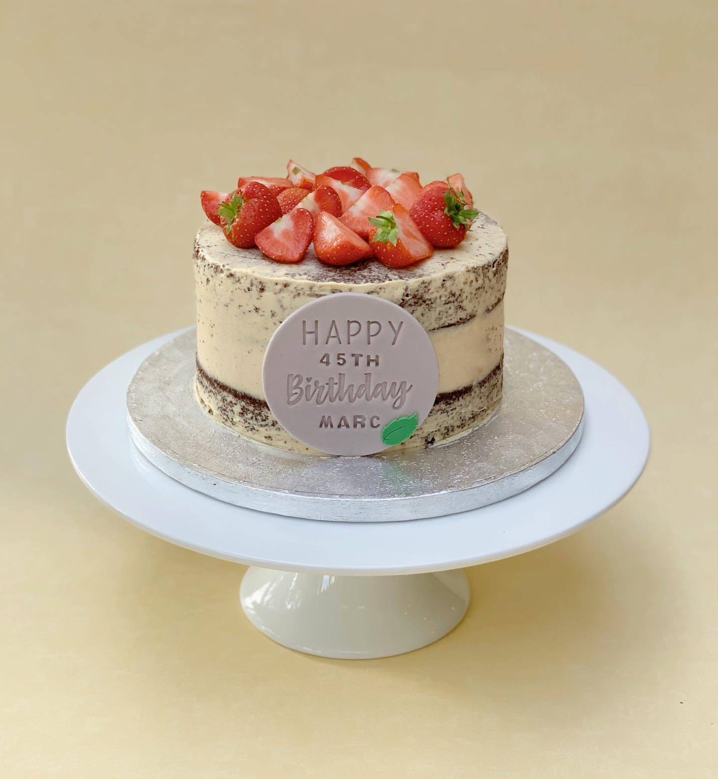 Chocolate Semi-naked Cake with Strawberries