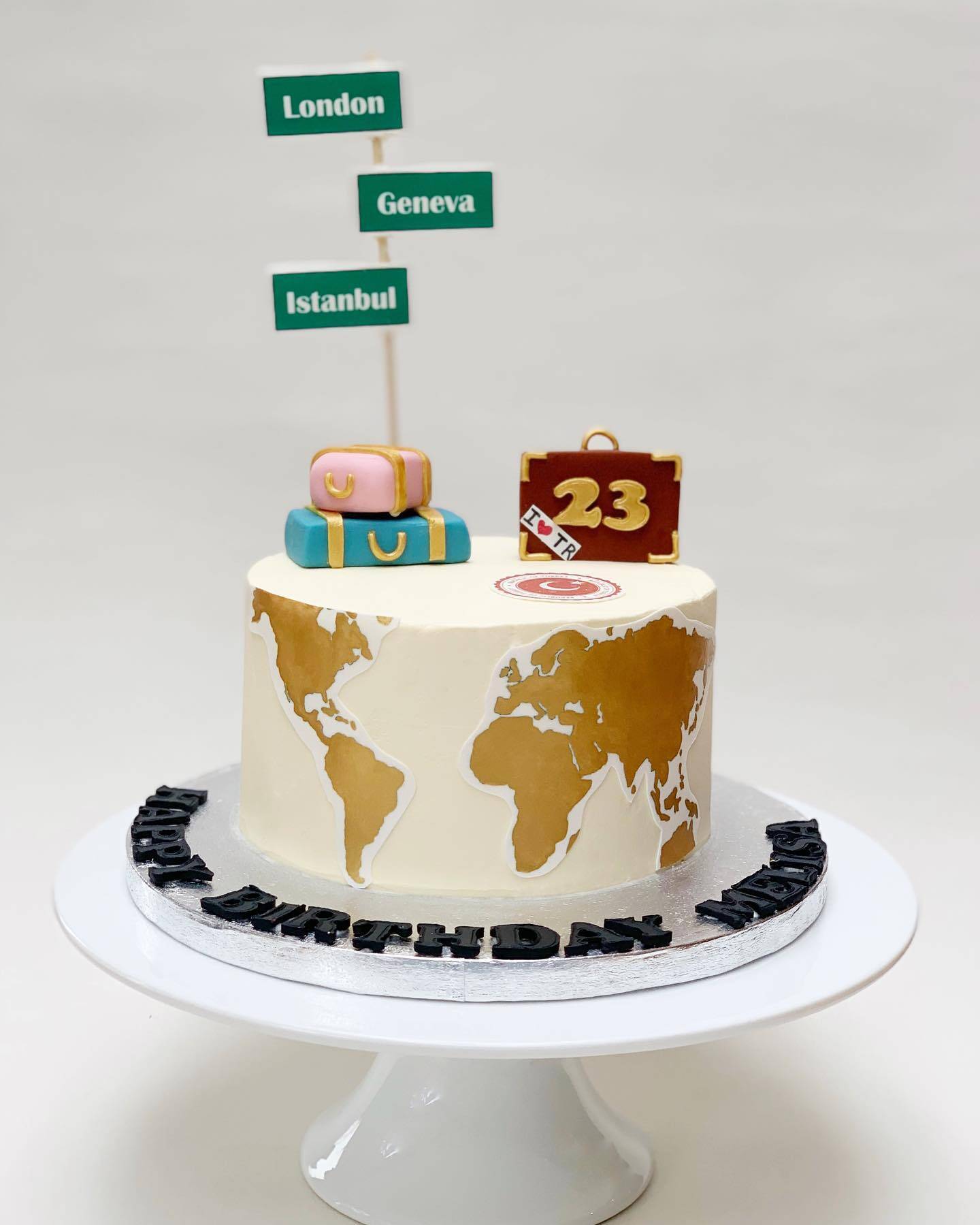 Traveling Theme Cake